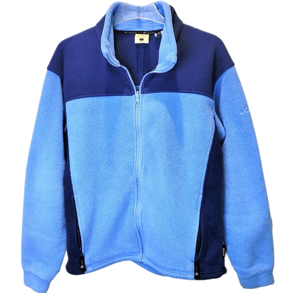 Columbia Jackets & Blazers - VTG Columbia Fleece Polartec Jacket Womens Large Full Zip Colorblock Blue 90s